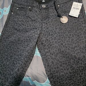 Nordstrom Black Leopard Pattern Jeans SIZE 9